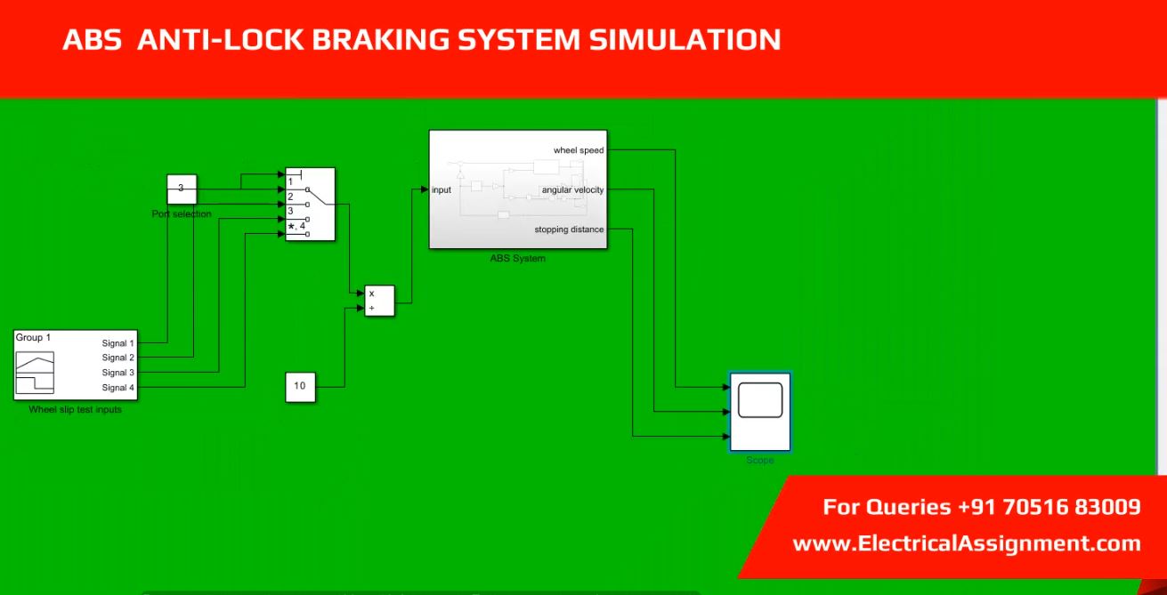 Anti-lock Braking System ABS with PID Controller MATLAB Simulink Simulation screenshot 6